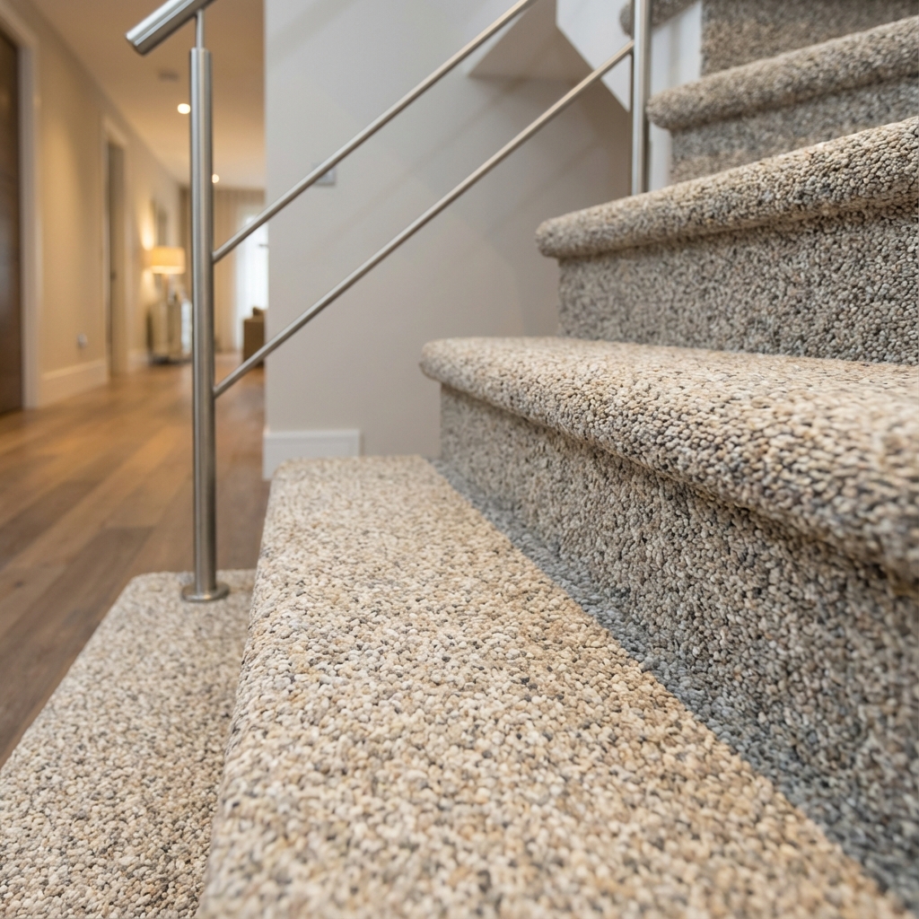 Escalier en moquette de pierre